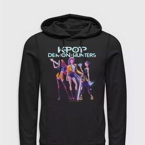 K Pop Demon Hunters Black Graphic Hoodie